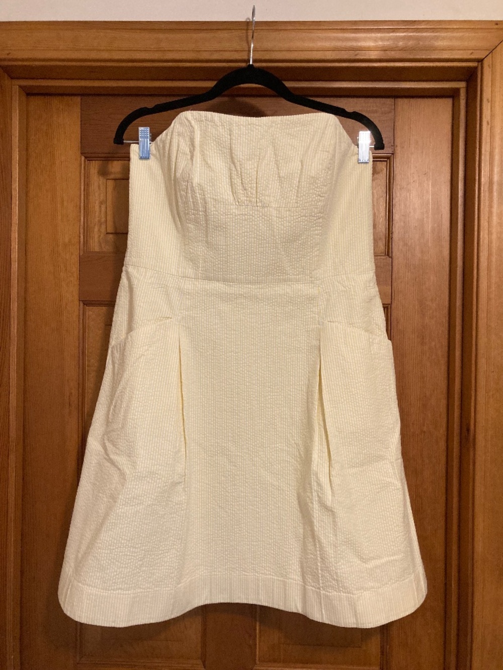 Lilly Pulitzer Strapless Yellow Textured Fit-and-Flare Dress